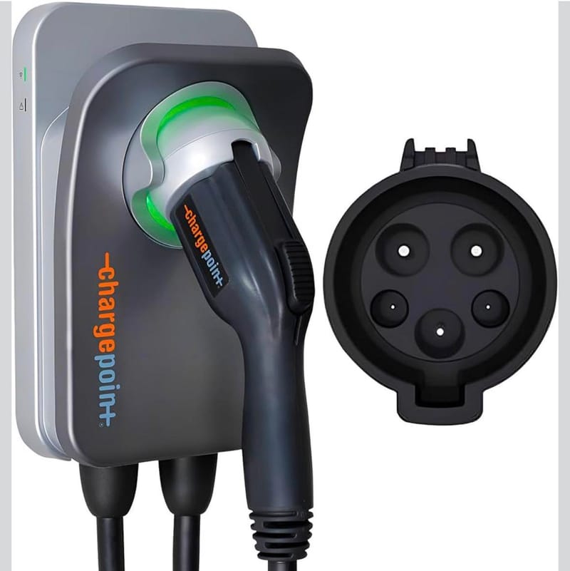 Borne de recharge pour véhicule électrique ChargePoint niveau 2 installée par VL Électrique